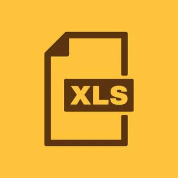 The XLS icon. File format symbol. Flat Stock Illustration