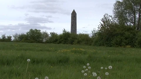 XLS Round Tower in Messines Peace Paark, Belgium Stock-Footage 98188516