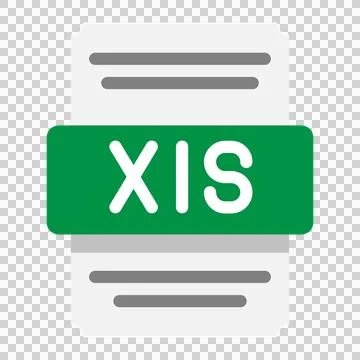 Xls spreadsheet data file type flat icons for presentation. Stock Illustration