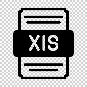 Xls spreadsheet file icon with black fill design. vector illustration. Stock Illustration