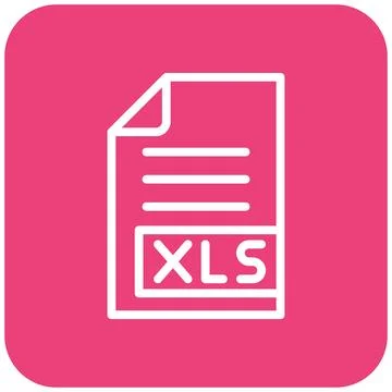 XLS Vector Icon Design Illustration Stock Illustration