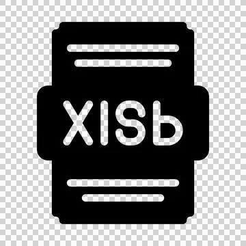 Xlsb file icon solid style. Spreadsheet file type, extension, format icons. Stock Illustration