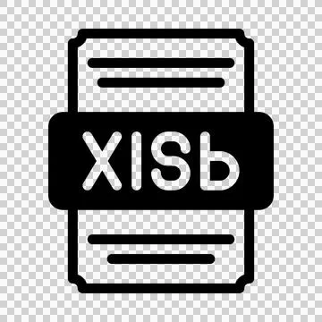 Xlsb spreadsheet file icon with black fill design. vector illustration. Stock Illustration