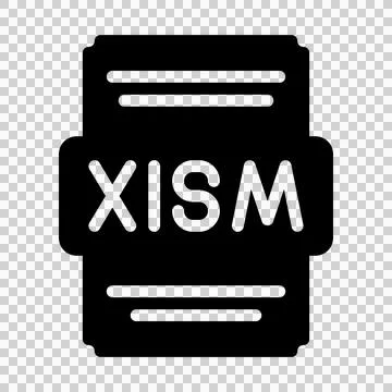 Xlsm file icon solid style. Spreadsheet file type, extension, format icons.  Stock Illustration