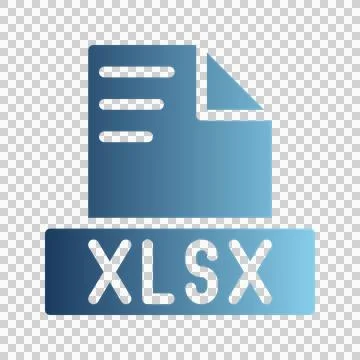 Xlsx document file text icons, with color gradations Stock Illustration