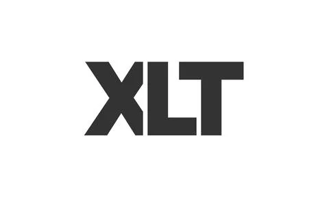 XLT logo design template with strong and modern bold text. Initial based ve.. Stock Illustration
