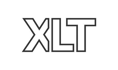 XLT logo design template with strong and modern bold text. Initial based ve.. イラスト素材