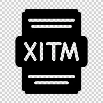 Xltm file icon solid style. Spreadsheet file type, extension, format icons.  Illustrazione stock