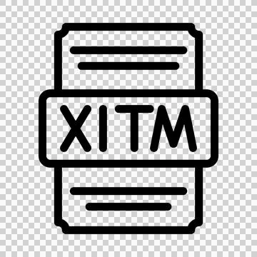 Xltm icons file type. spreadsheet files document icon with outline design.  Stock Illustration