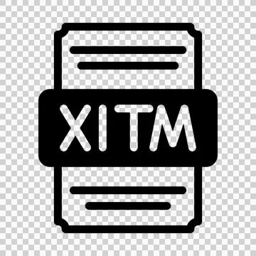 Xltm spreadsheet file icon with black fill design. vector illustration. Stock Illustration