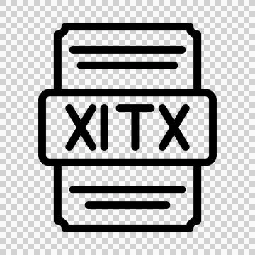 Xltx icons file type. spreadsheet files document icon with outline design.  Stock-Illustration