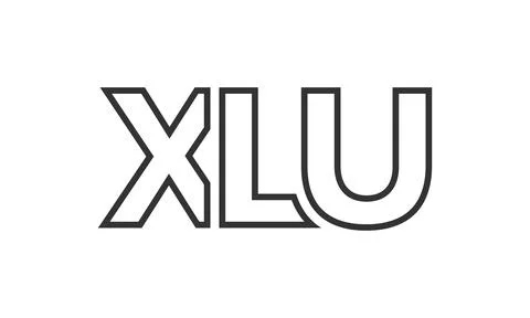 XLU logo design template with strong and modern bold text. Initial based ve.. Stockillustratie
