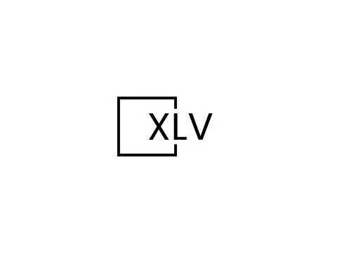 XLV letter initial logo design vector illustration 스톡 일러스트