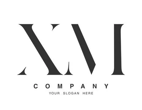 XM logo design. Initial letter x and m serif font style. Creative classic c.. Stock Illustration