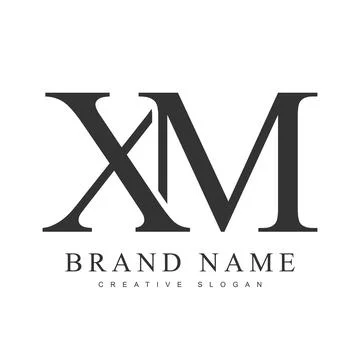 XM trendy logotype template. Initial letter x and m classic font style. Cre.. Stock Illustration