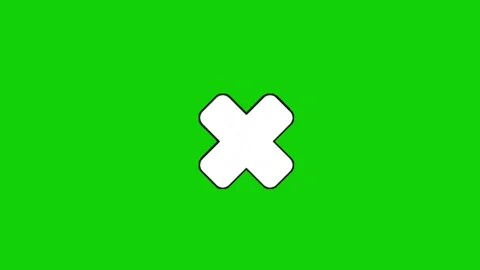 Xmark animation on green screen 库存影片 333560826