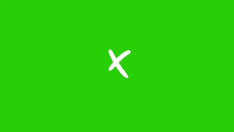 Xmark animation on green screen 库存影片 333561067