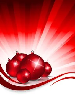 Xmas background with balls Stock Illustration