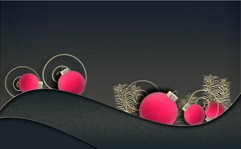 Xmas background on black Stock Illustration