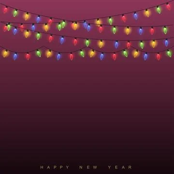 Xmas background glowing lights. Vector Stock Illustration