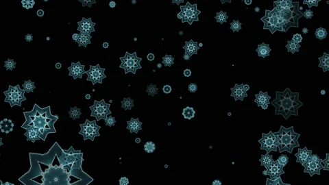 Xmas Background With Glowing Snow. Magic Of Christmas. Particles On Black Stock Footage 144767744