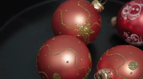 Xmas baubles turning Video stock 33692017