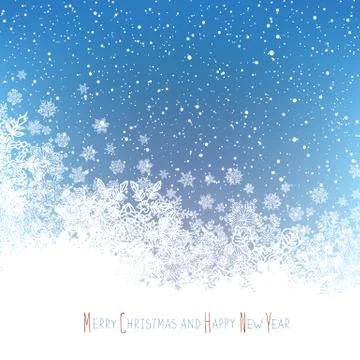Xmas blue postcard Stock Illustration