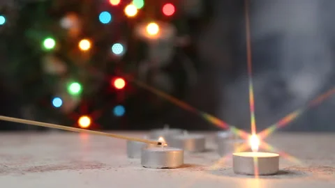Xmas candles Stock Footage 163550608