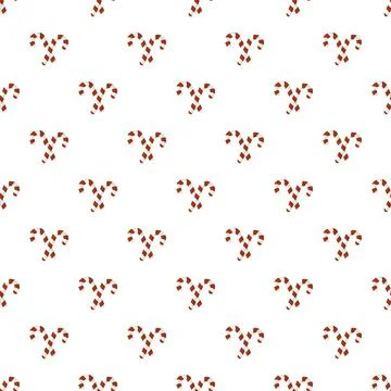 Xmas candy stick pattern seamless vector Illustrazione stock