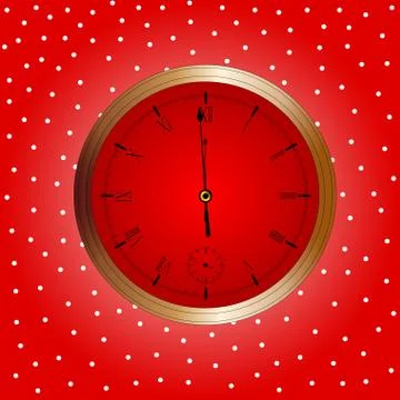 Xmas clock Stock Illustration