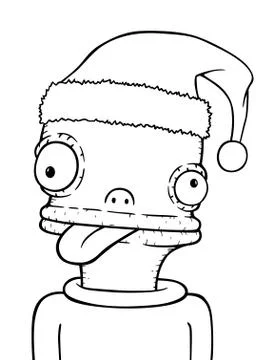 Xmas comic face Stock Illustration