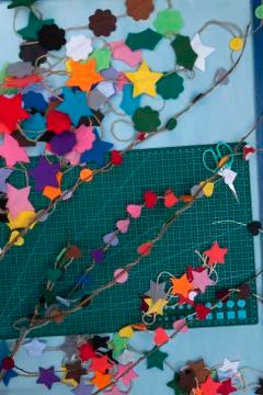 Xmas decorations crafts Stock Photos