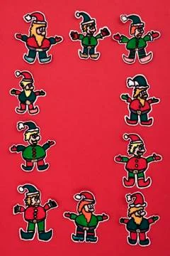 Xmas decorations frame Stock Photos