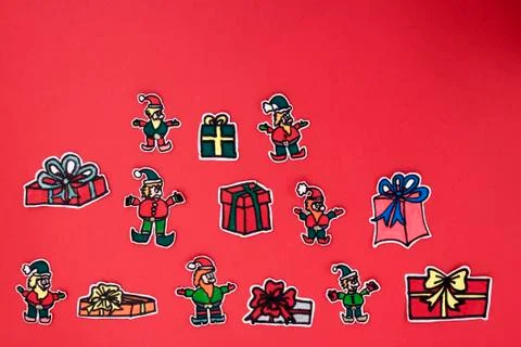 Xmas decorations layout Stock Photos