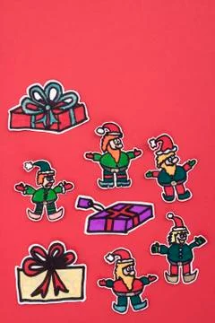 Xmas decorations layout Stock Photos