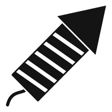 Xmas festive rocket icon, simple style Stock Illustration