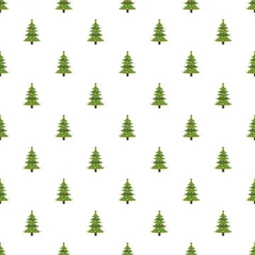 Xmas fir tree pattern seamless vector Illustrazione stock
