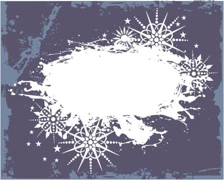 Xmas frame with snowflakes Stock Illustration