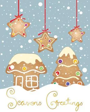Xmas gingerbread Stock Illustration