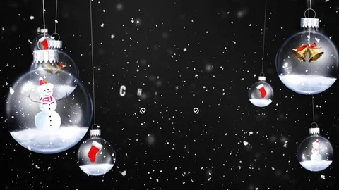 XMAS Globes Video stock 121702766