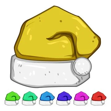 Xmas hat santa cartoon vector graphic Stock Illustration
