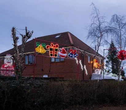 Xmas illuminations Stock Photos