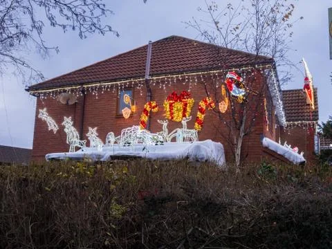 Xmas illuminations Stock Photos