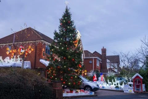 Xmas illuminations Stock Photos