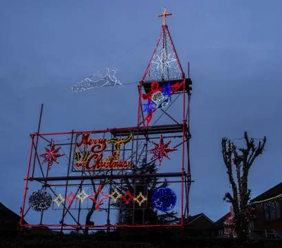 Xmas illuminations Stock Photos