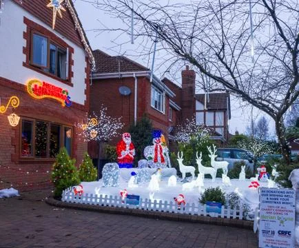 Xmas illuminations Stock Photos