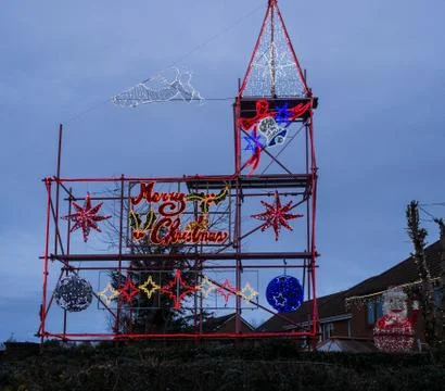 Xmas illuminations Stock Photos