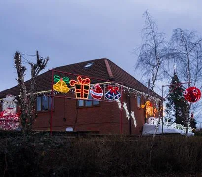 Xmas illuminations Stock Photos