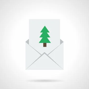Xmas invitation simple flat vector icon Illustrazione stock