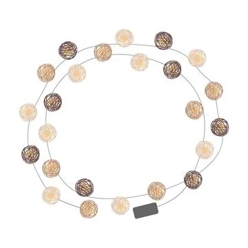 Xmas light bulbs round shape frame. String lights in Scandinavian style. Simp 스톡 일러스트